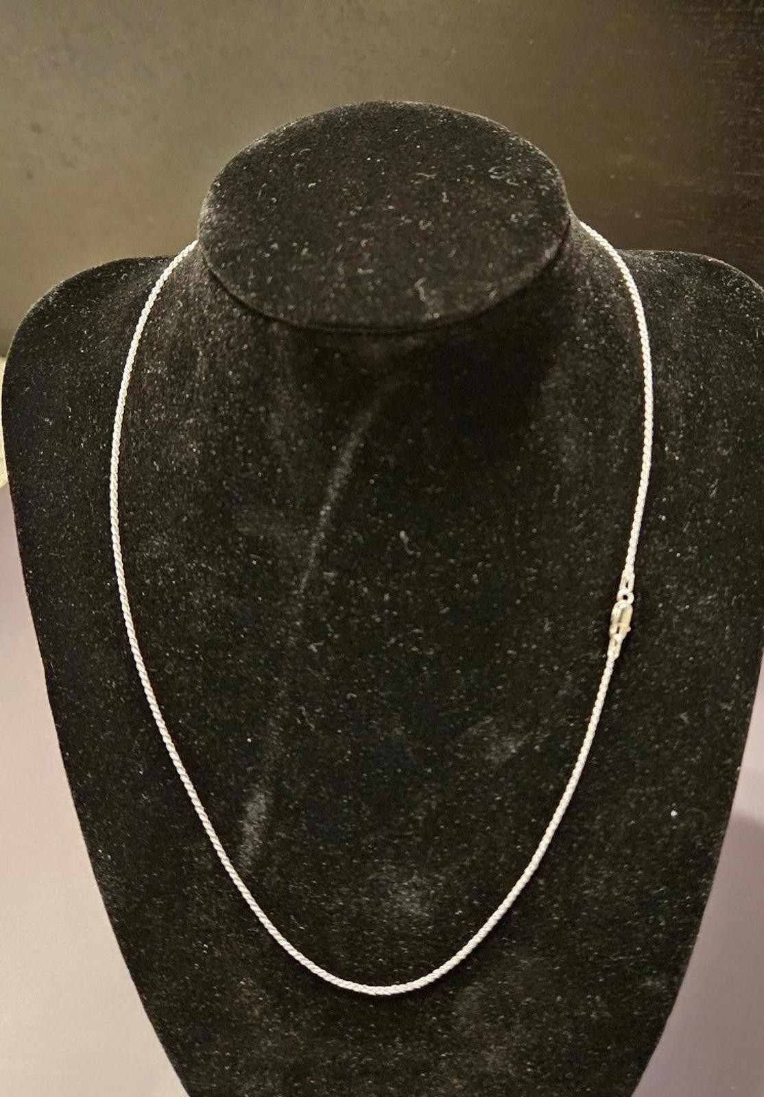 18in 1.5mm Diamond Cut Rope Chain