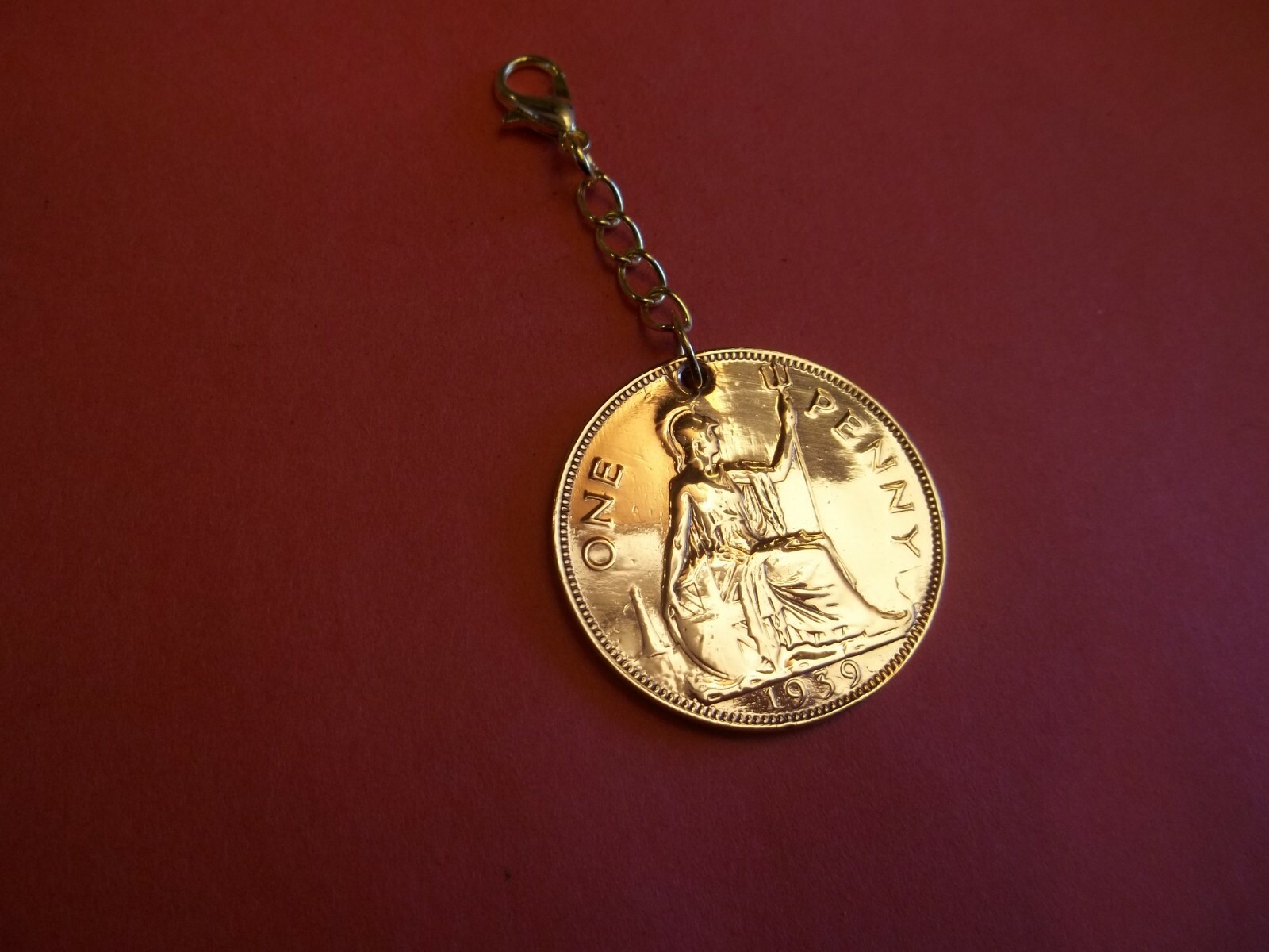 PENNY COIN – BRITANNIA – HIGHLY POLISHED PENDANT / CHARM – 1896 to 1967