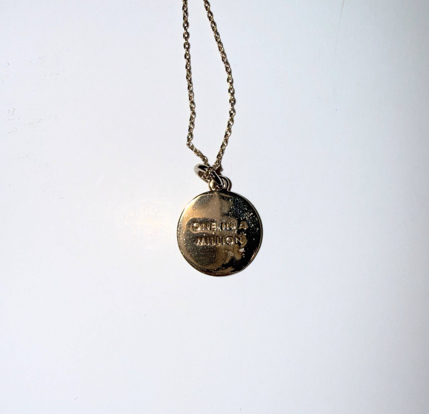 Kate Spade One in a Million Pendant Necklace D Initial Engraved Gold Adjustable