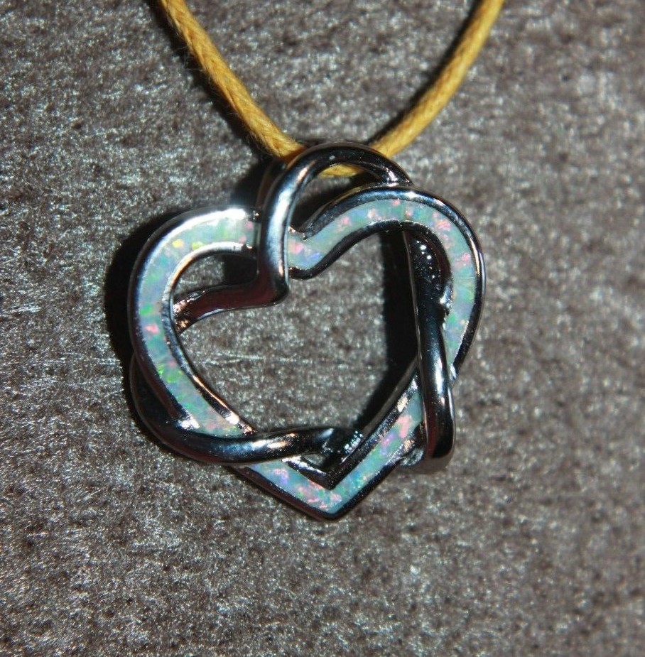 fire opal necklace pendant gemstone silver jewelry cocktail modern petite Heart