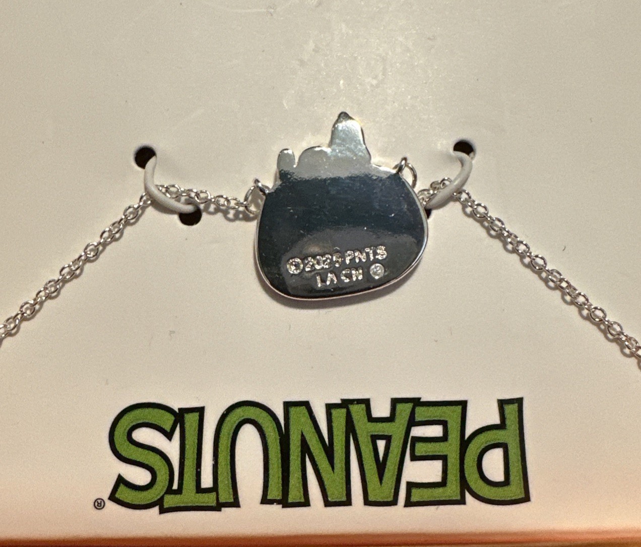 Peanuts Snoopy Halloween Fine Silver Plated Pumpkin, Jack-o-Lantern Necklace NEW