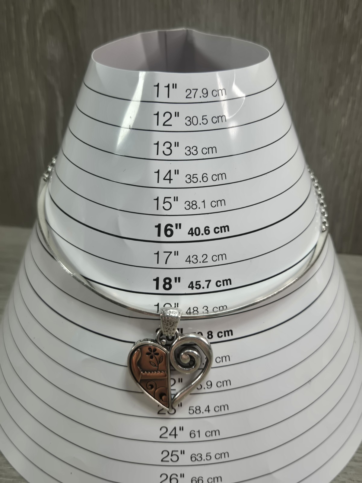 Brighton Pablos Passion Two tone Copper Silver Reversible Heart Chocker Necklace