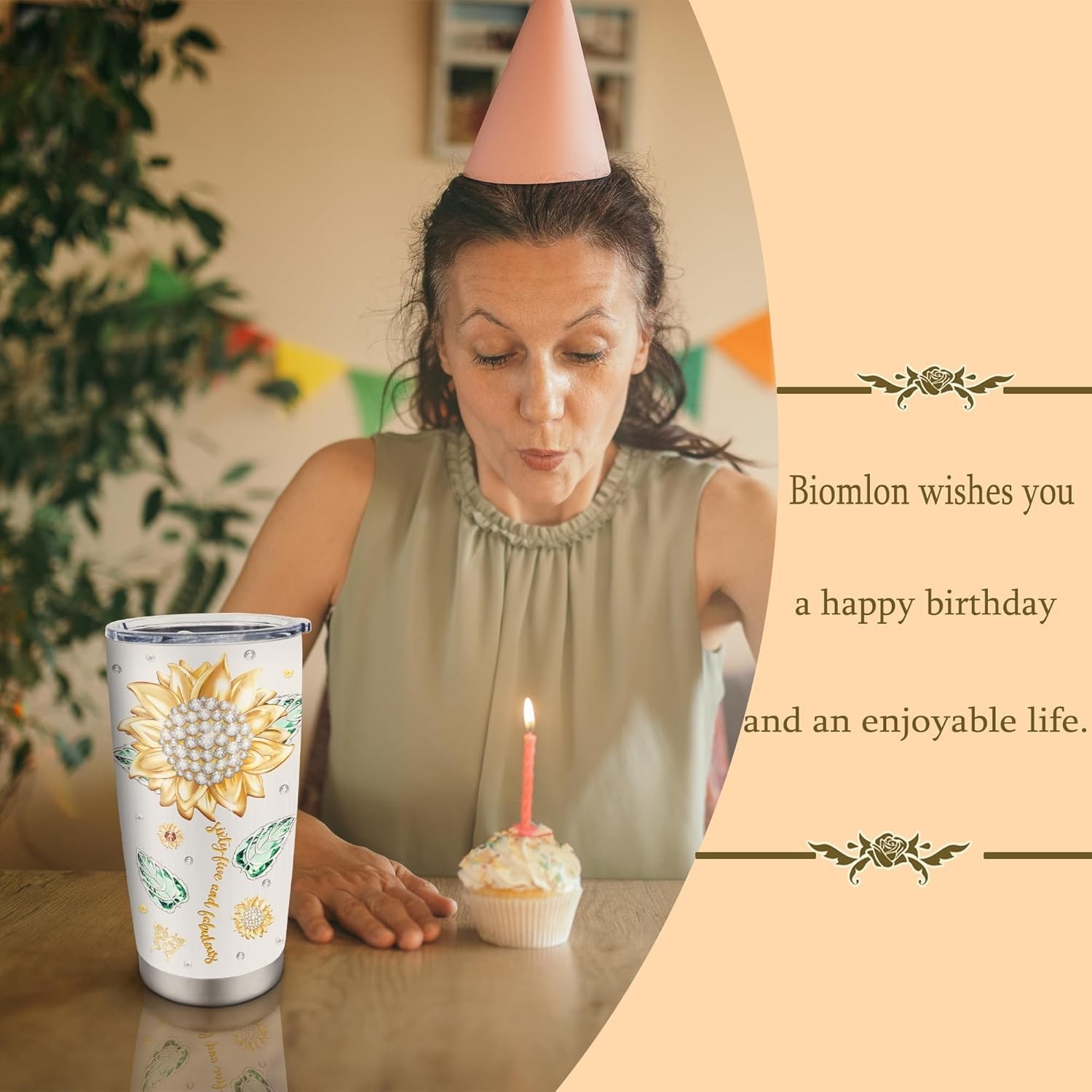 Elegant Insulated Stainless Steel Tumbler 20oz – Perfect 65th Birthday Gift