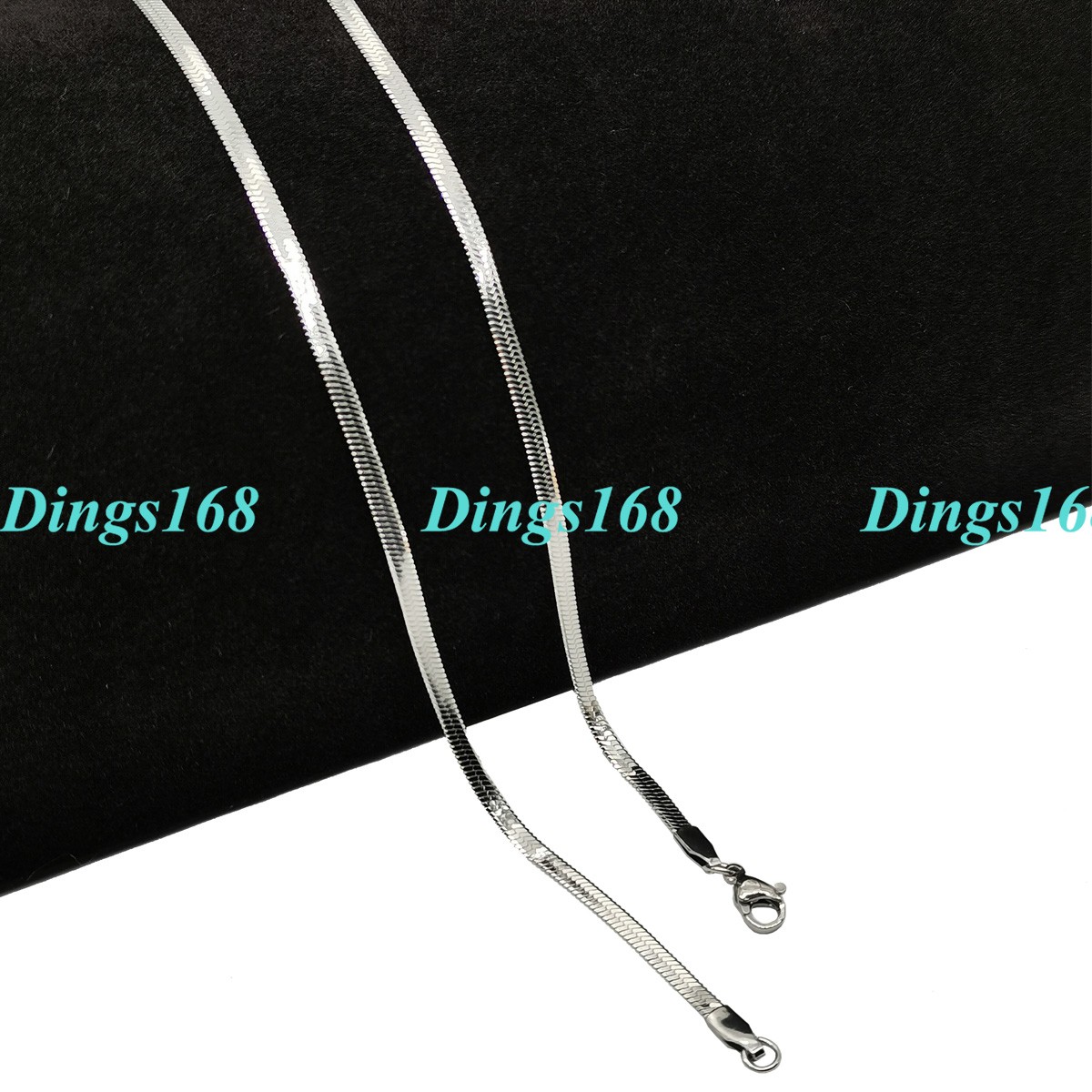 Genuine 18K White Gold Filled TARNISH-FREE 22inch 3 mm Flat Snake Chain Necklace