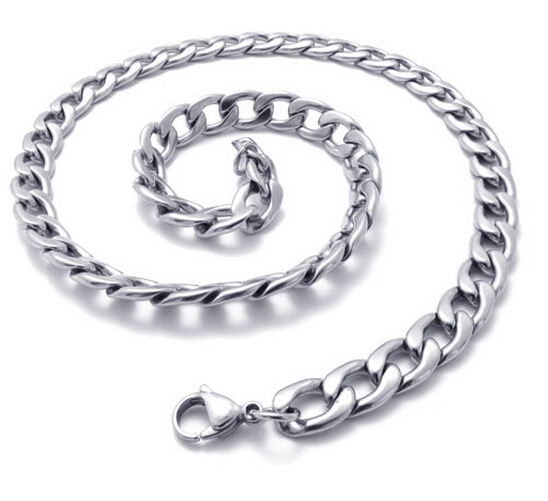 5pcs Lot in bulk Stainless steel Silver 3mm/6mm/8mm NK Chain Necklace 18”-32”