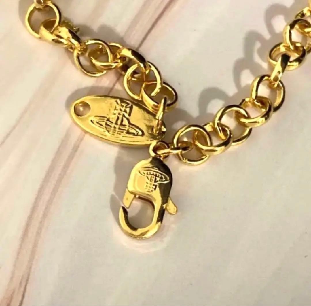 Vivienne Westwood Necklace pearl Small Orb gold w/drawstring [E0090