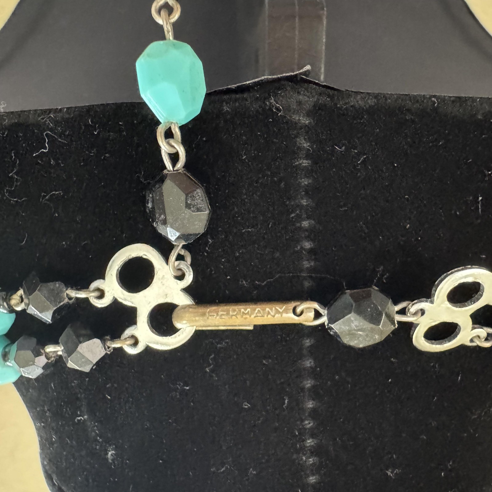 Beaded Choker Necklace Blue Black Double Strand 15 In Womens Jewelry Germany