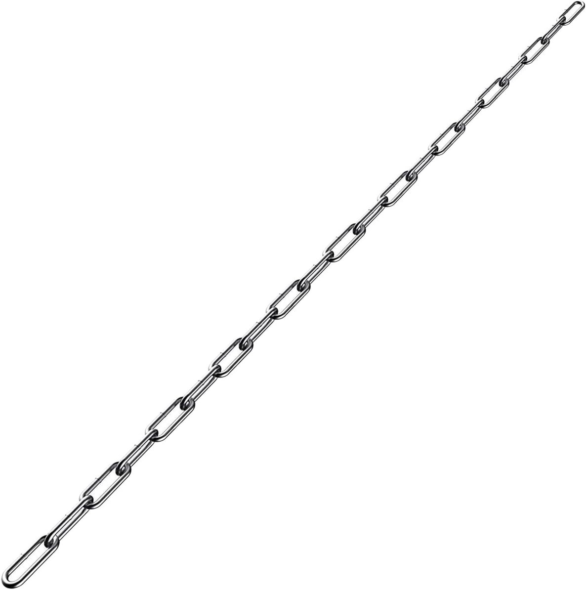 5/64in Light Duty Stainless Steel Chain – 6.5ft Rust Resistant for Home & Garden