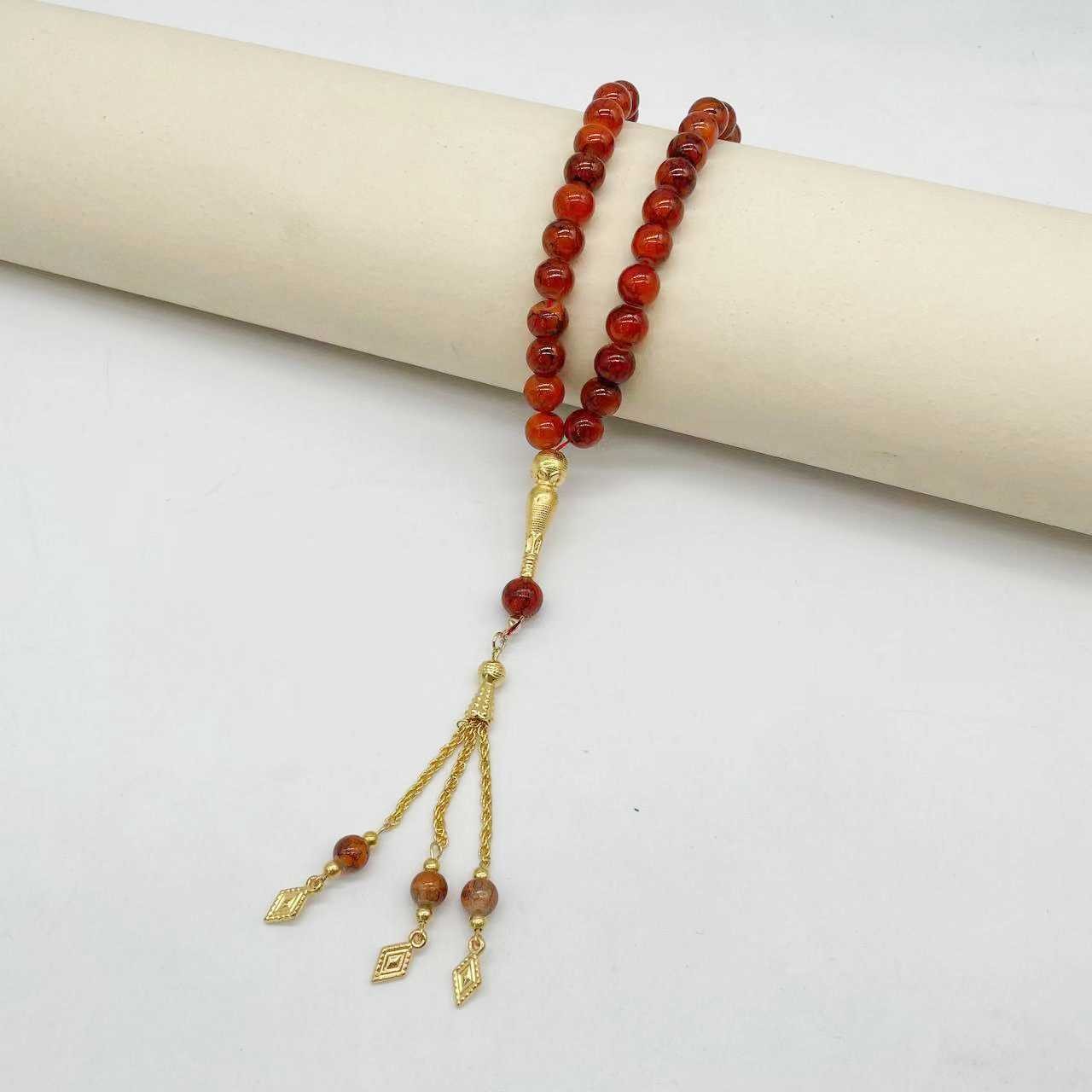 1Pc 10Mm Muslim Rosary Prayer Beads Turkish Glass Rosary Prayer Bracelet Jewelry