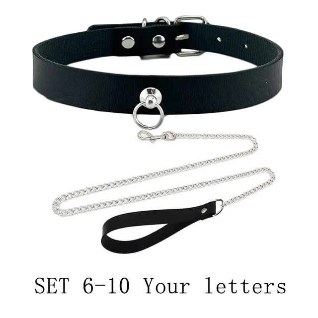 Collar BDSM Gift Pu Leather Custom Choker Necklace Punk DIY Chocker Party N7