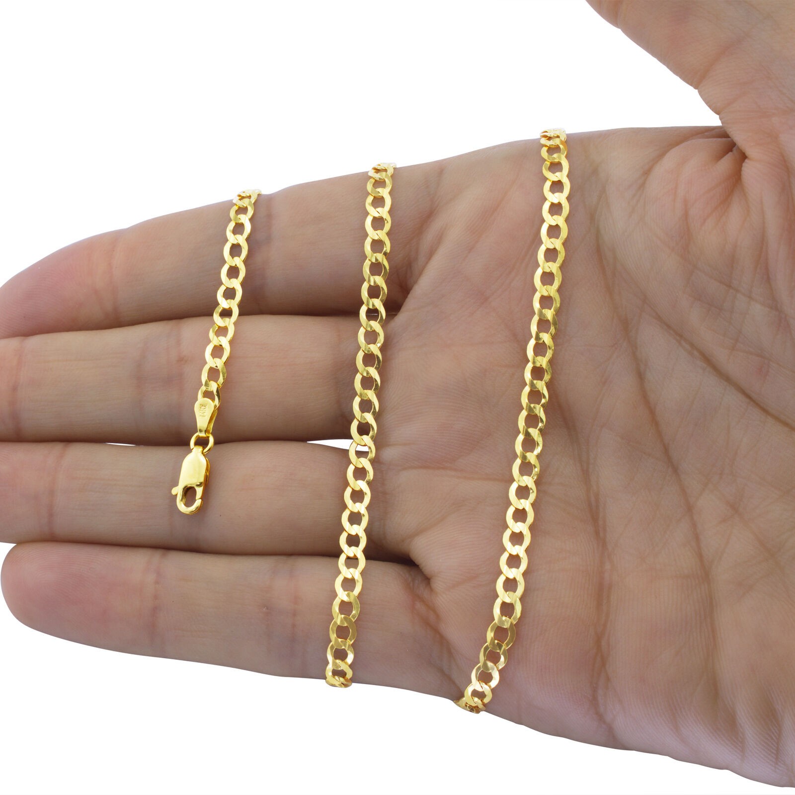 18K Yellow Gold Filled HypoAllergenic 5mm 22 inch Curb Link Chain Necklace A819G