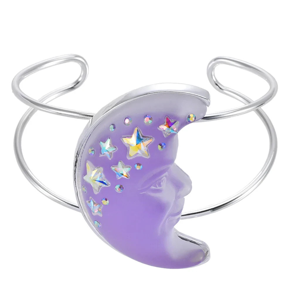 KIRKS FOLLY VENUS ILLUSION SEAVIEW MOON SHADOW 50MM CUFF BRACELET VIOLET ST