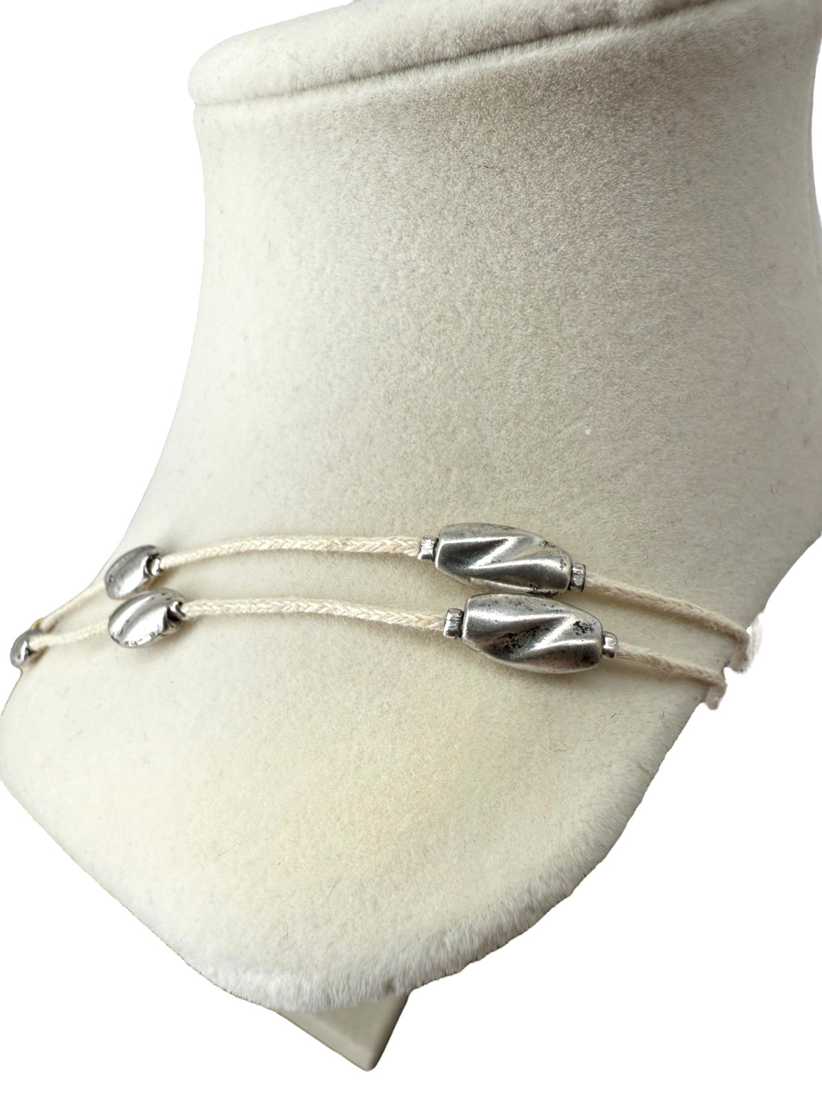 J Jill Layered Beaded Necklace Gold Silver Adjustable Long Wrap Coastal Resort