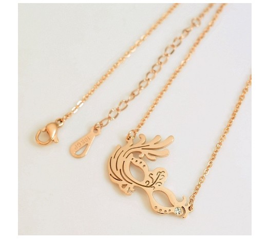 28mm New Gold Plated Titanium Phoenix Max Pendant Necklace Chain 16″-18″ Gift
