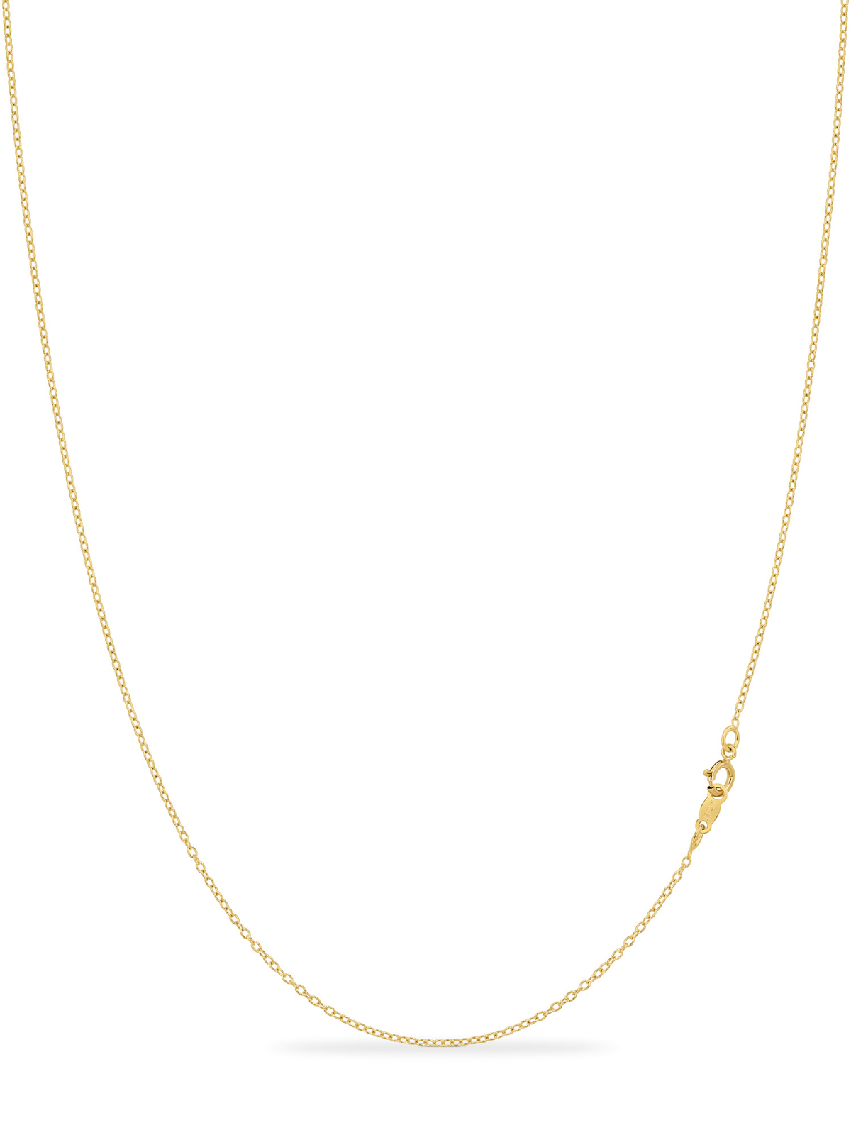 14k Gold Plated 925 Sterling Silver Cable Chain Necklace 1.3 Choose your length!