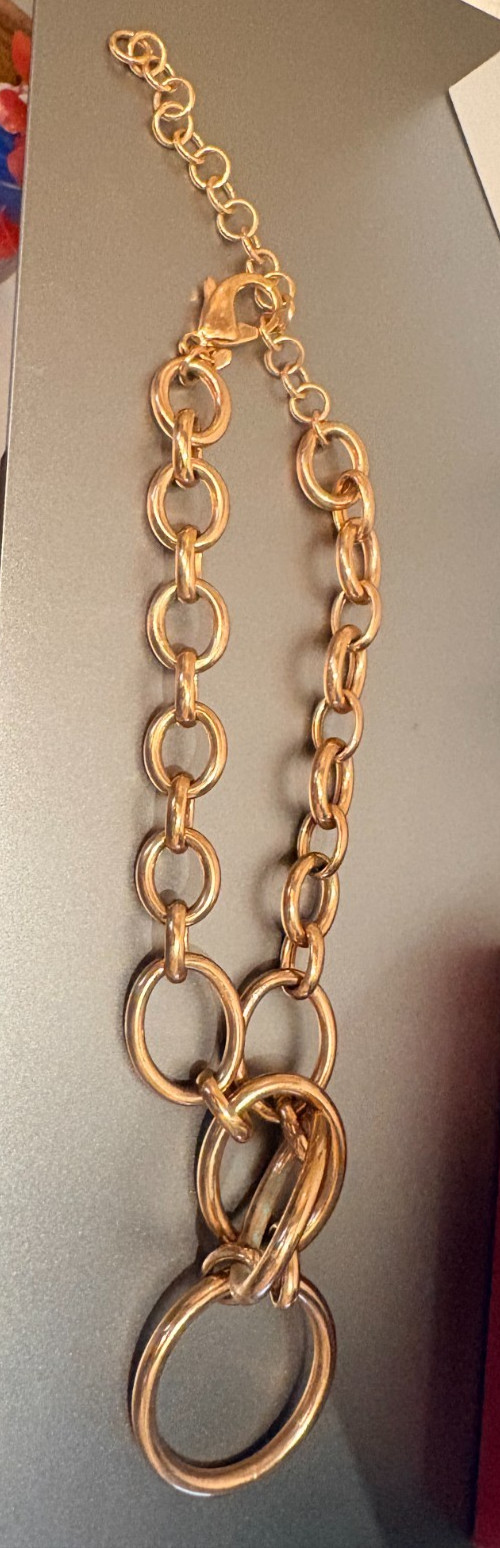 Milor Italy Bronze Large Link Necklace 14-16″