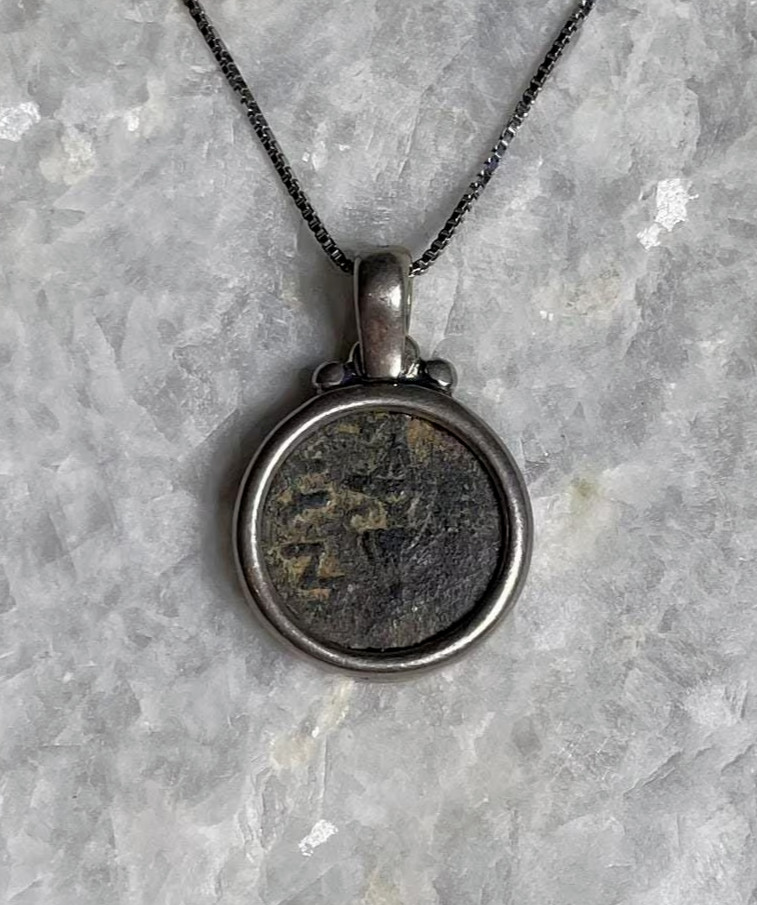 Authentic Masada Coin Necklace, 925 Silver, Coin Jewelry, Rare Coin