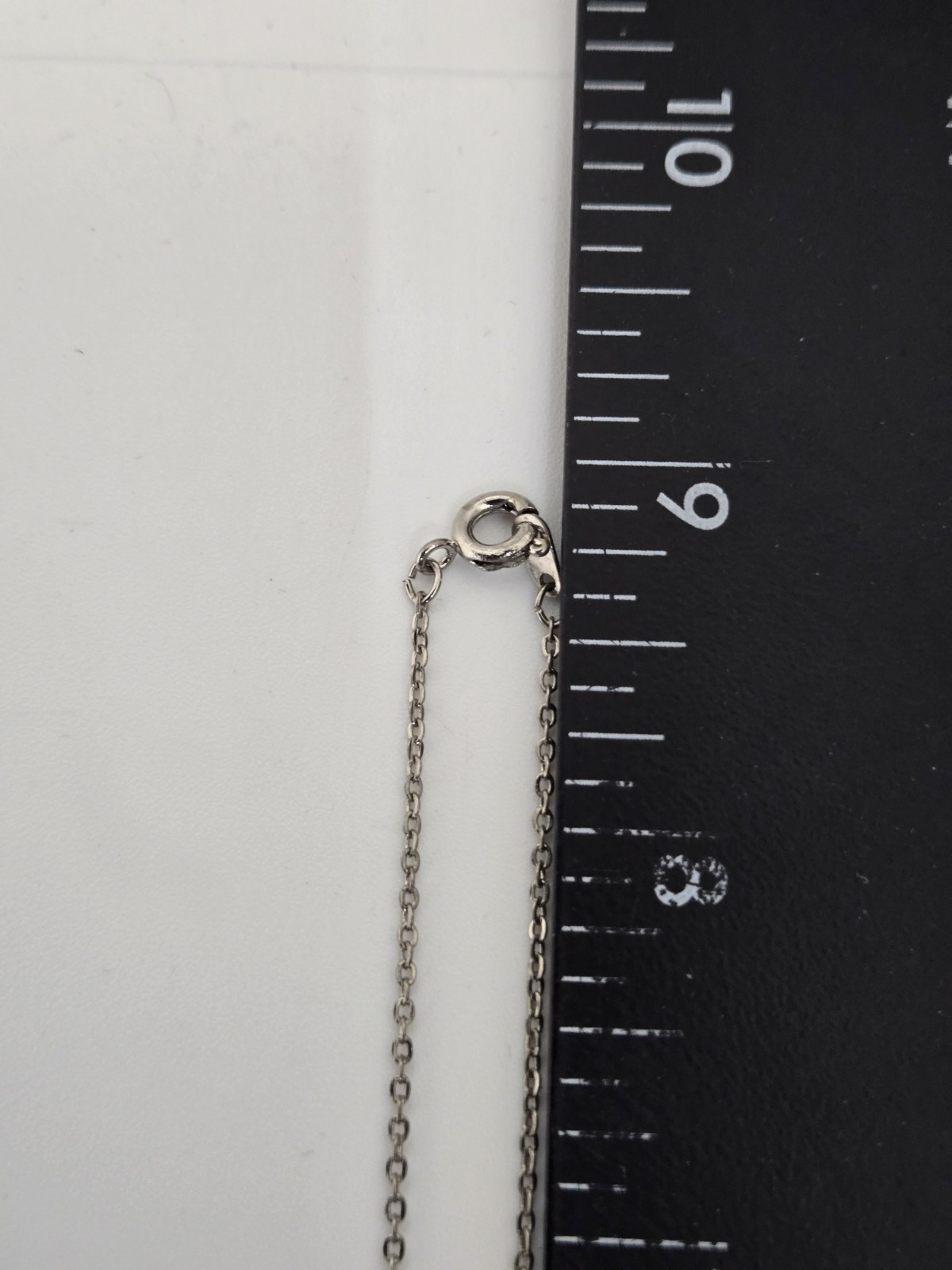 Trillion Cut Cubic Zirconia Solitaire Pendant Necklace Silver Tone 18″ Chain