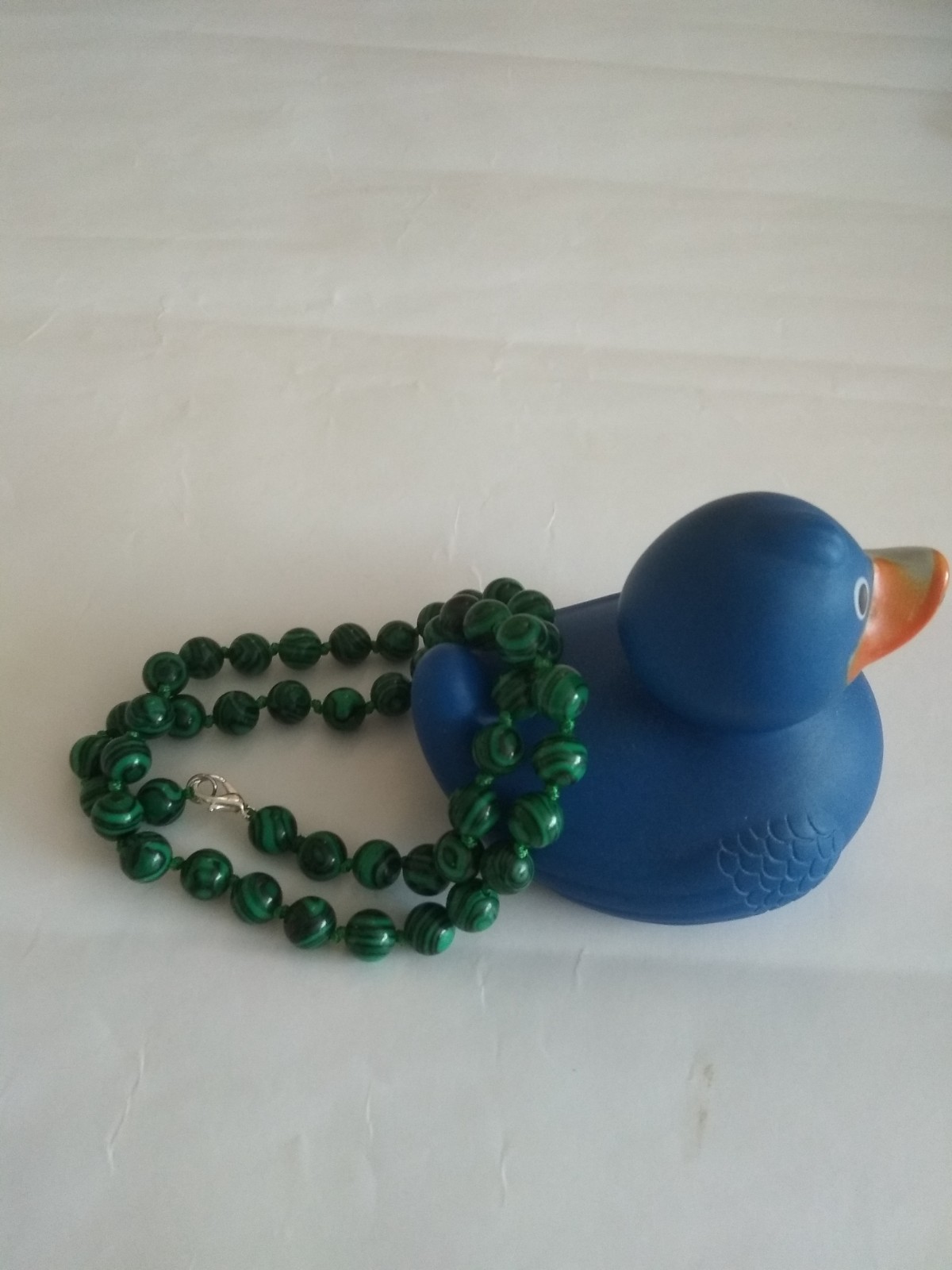 8mm Natural green Malachite gemstone beads necklace 16.5″-UK seller 529-1