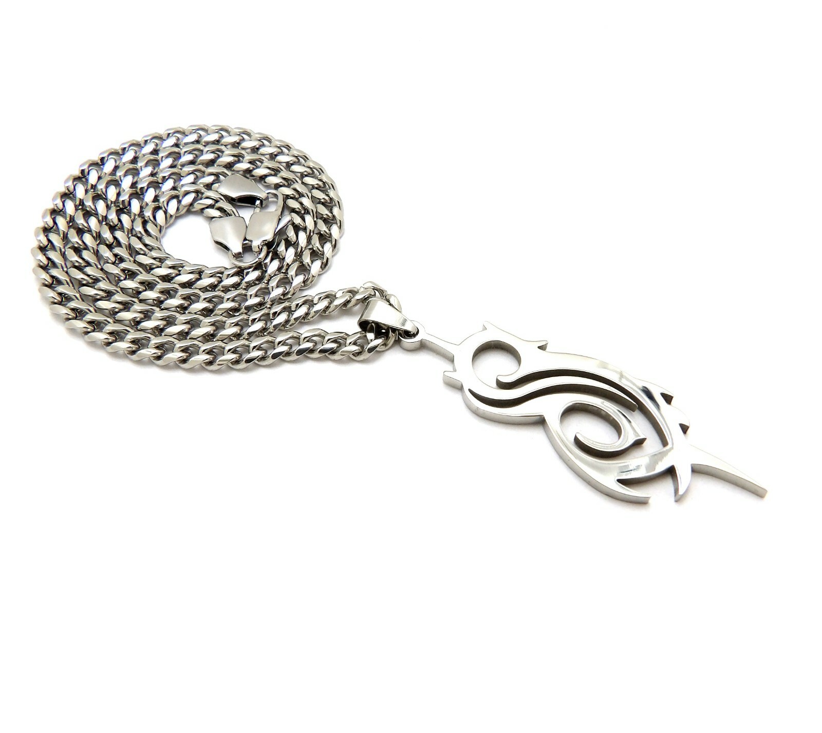 New Slipknot 5mm/18″,20″,24″,30″ Stainless Steel Cuban Chain Necklace SRC17