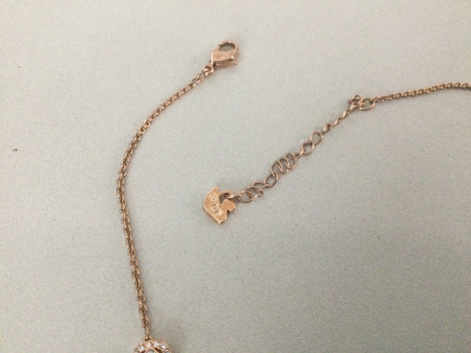 Sign Swarovski Mesmera Necklace Rose-Gold Rhodium Plate Pave Crystal Chain