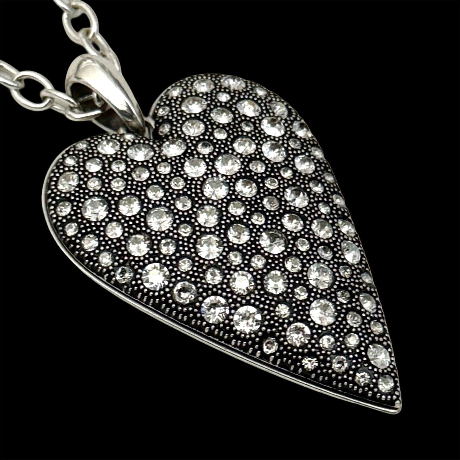 BRIGHTON Glisten Heart Necklace JM3761 MSRP $150 NWT Back Side Scratched C Photo