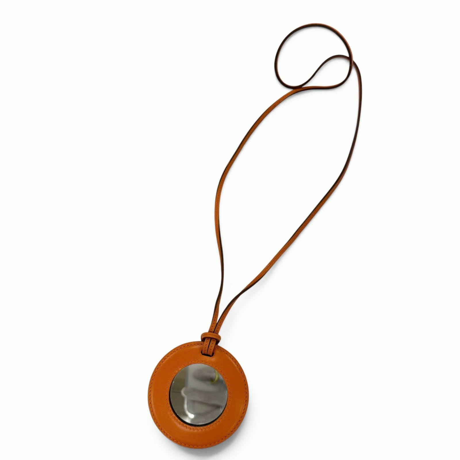 Hermès Vintage In the Pocket Loupe Necklace 7.5cm Pendant 40cm Chain