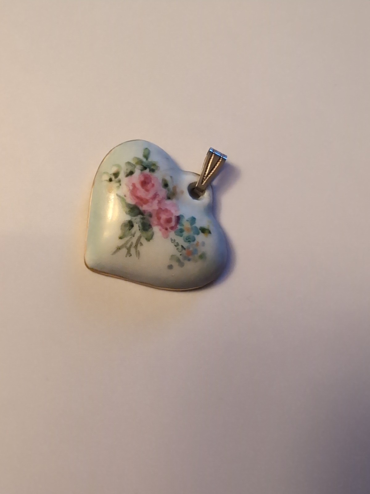 Porcelain Floral Pendant from Bavaria Germany