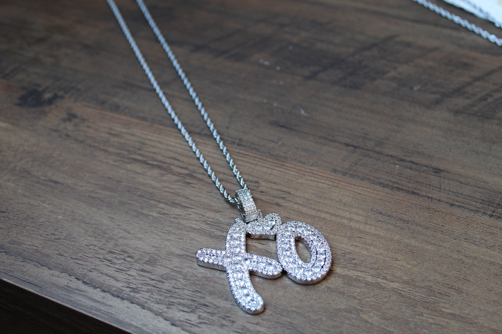 XO Chain – Iced Out XO Pendant &Stainless Steel Chain