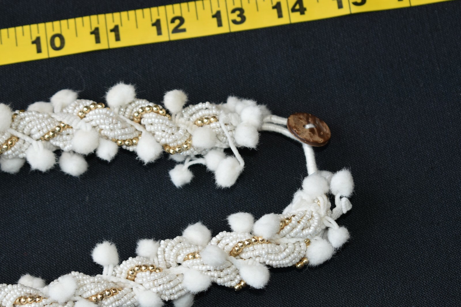 AnastaSea WHITE AND GOLD BEADED NECKLACE 2860A NWT