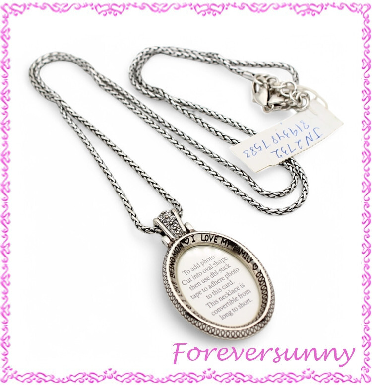 Brighton Mom I Love My Family Reversible Photo Long Pendant Necklace