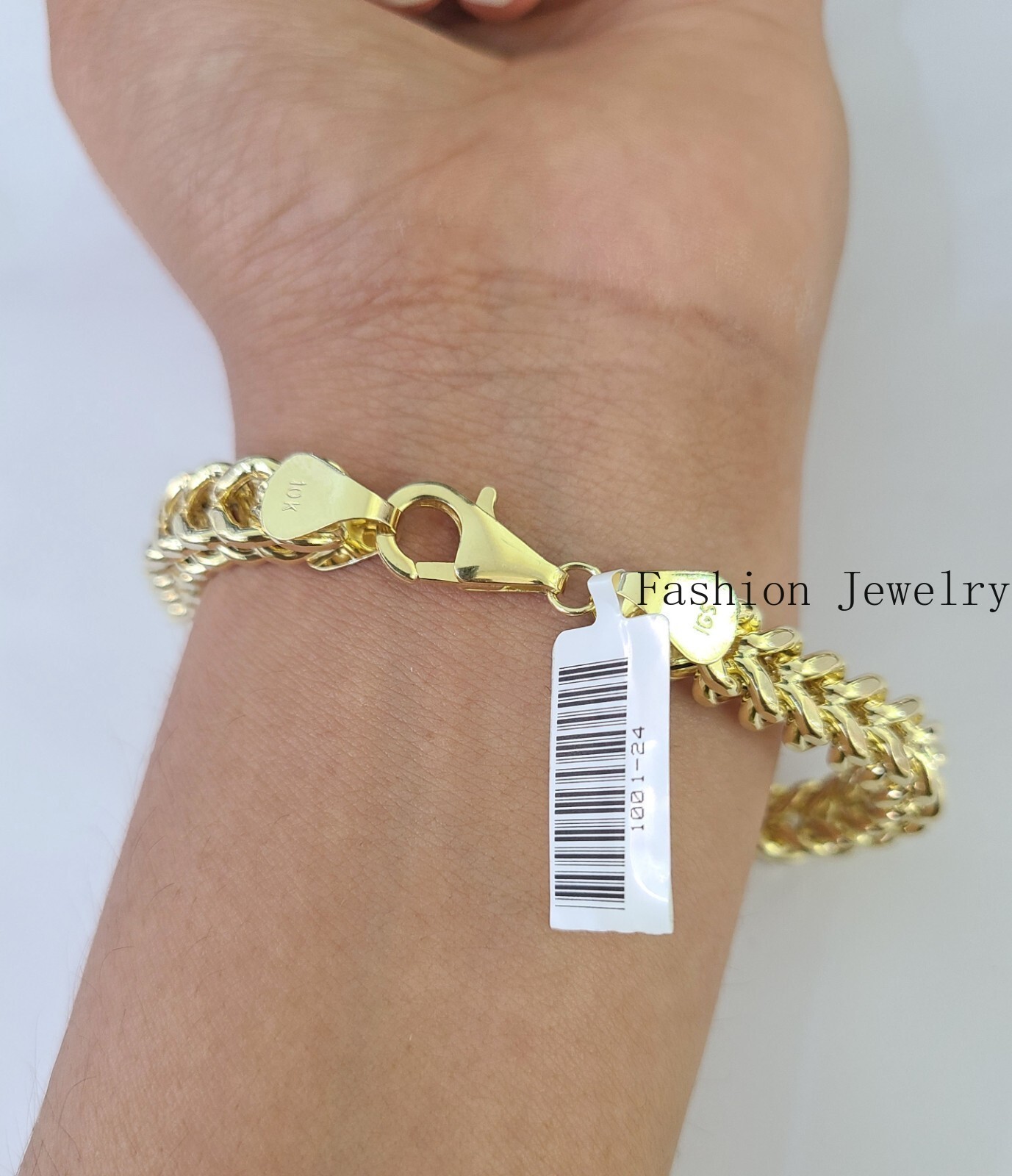 10k Franco Bracelet 8mm 8″ Inch Yellow Gold Men Women Link Real 10kt