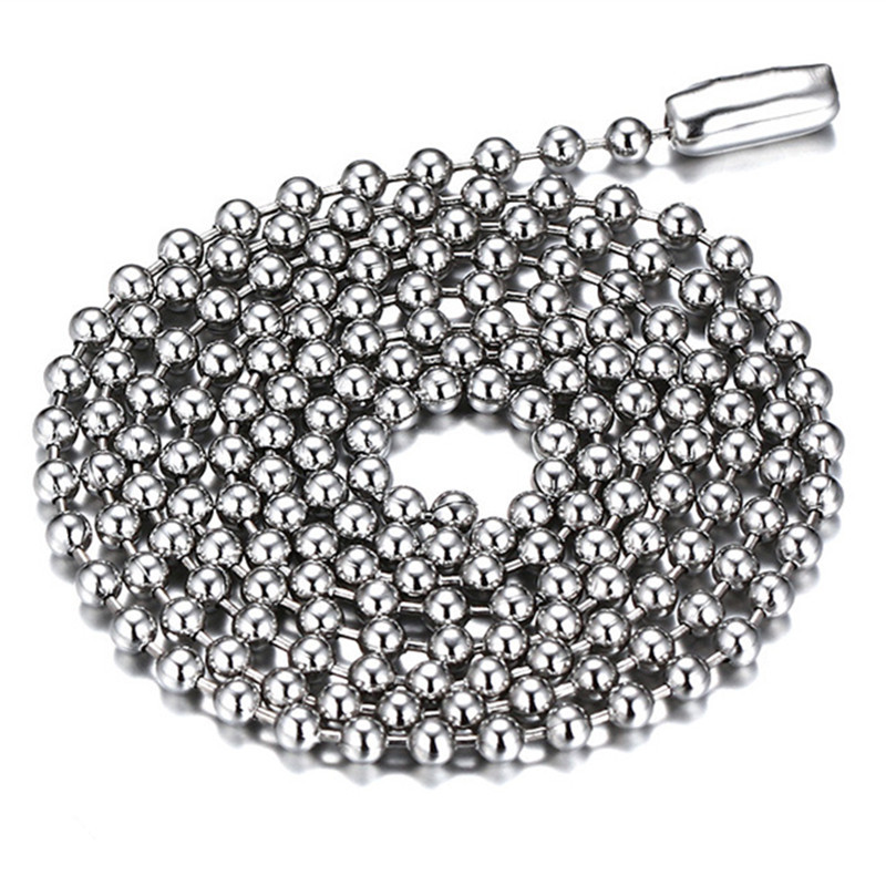 60cm Silver/Gold/Black Clavicle Stainless Steel Ball Chain Women’s Necklace Gift