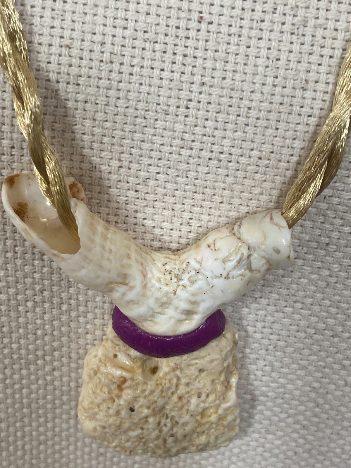 Handcrafted Coral Pendant Necklace – Adjustable Satin Cord with Dancing Figure