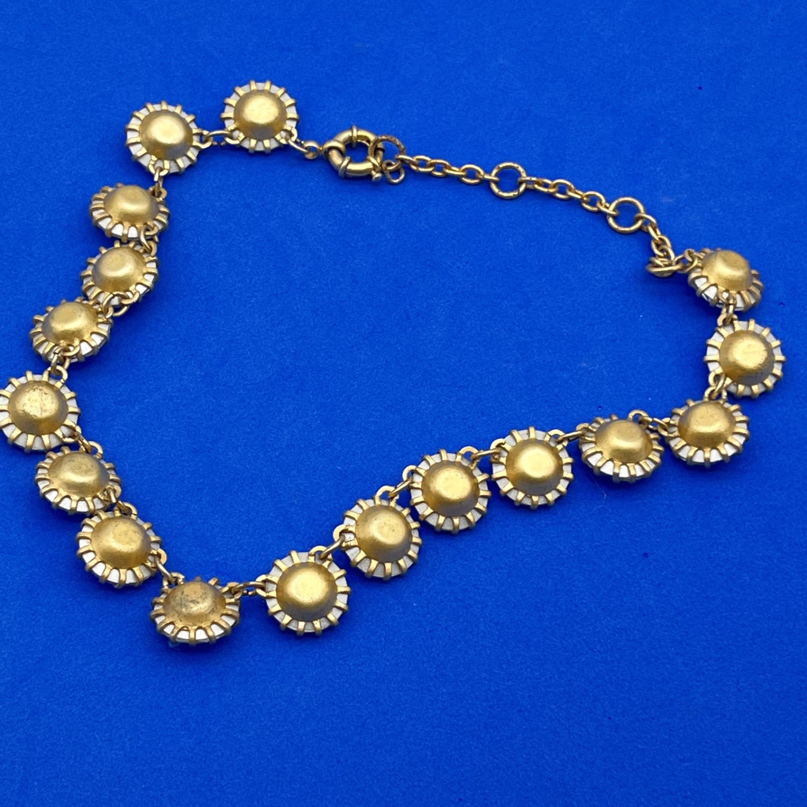 J Crew Crystal Necklace Rivoli Rhinestones Sparkly Statement 14″