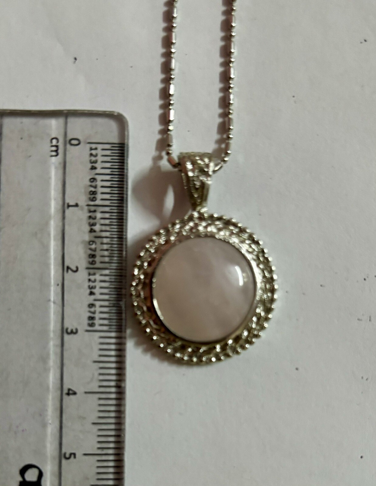 White Gold Filled Pink Rose Quartz Fashion Pendant Locket FREE ASSORTED CHAIN #4