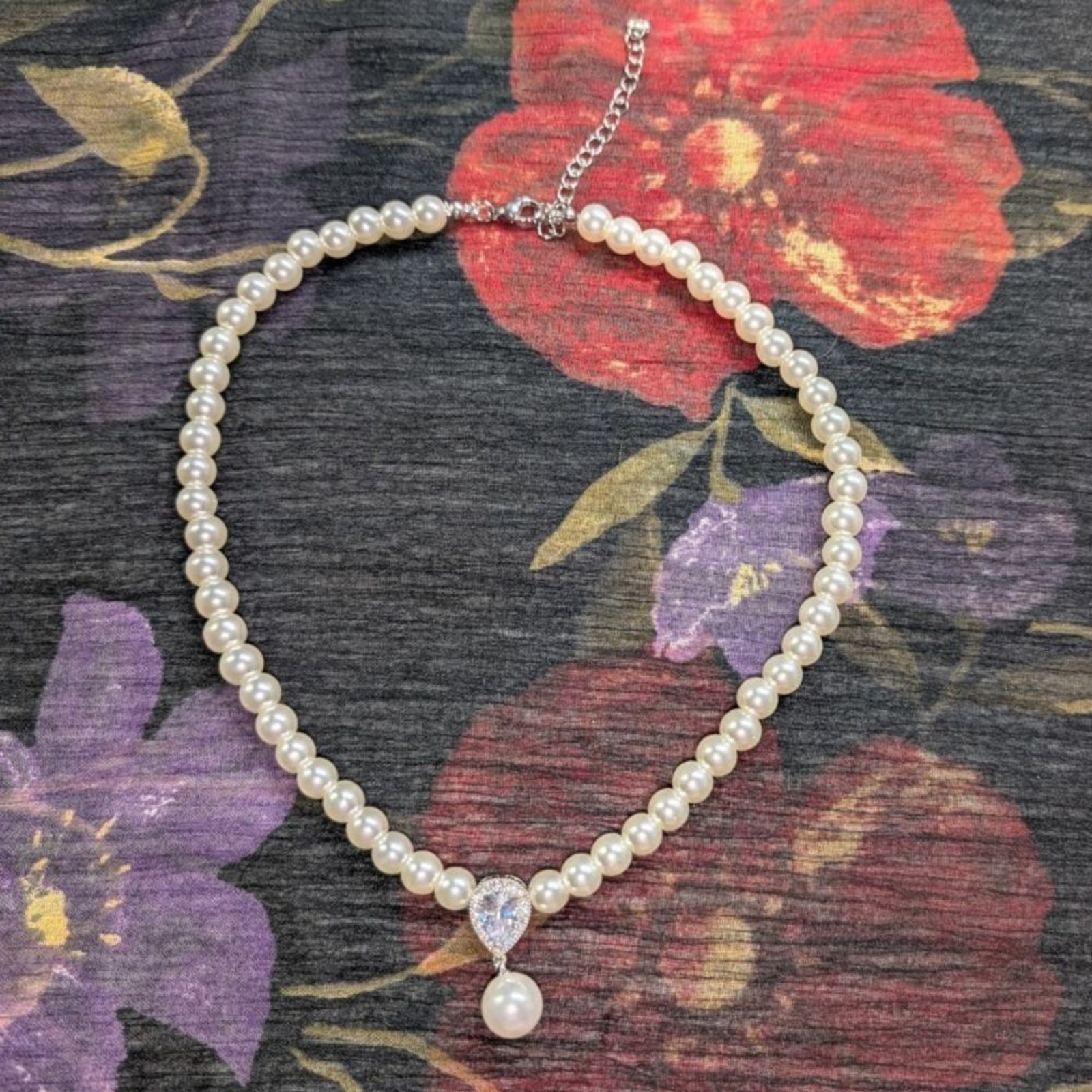 8mm Genuine Freshwater Pearl Necklace 925 Sterling Silver 17-20” Natural Pearls