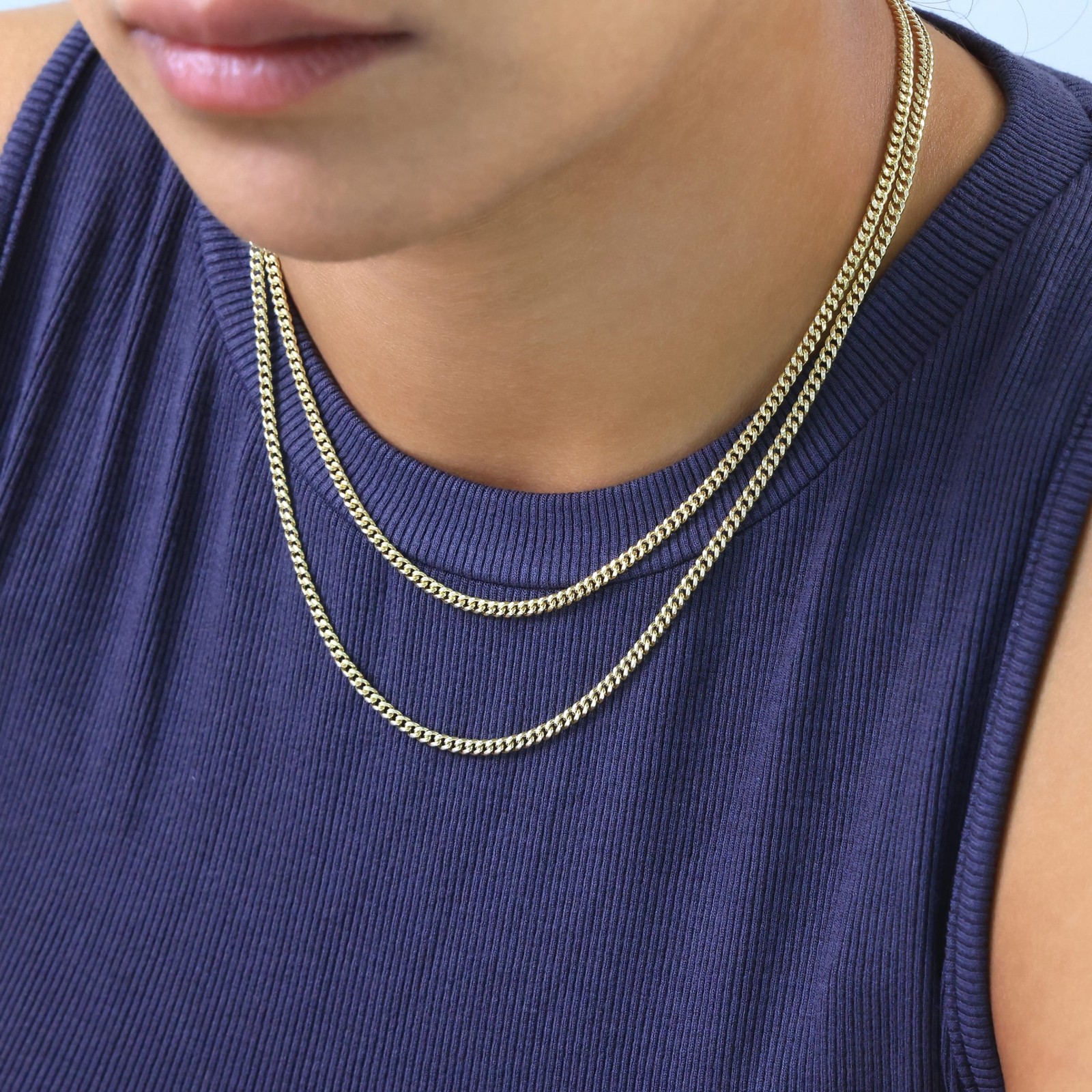 14K Yellow Gold 3mm-12.5mm Miami Cuban Link Chain Necklace Mens Women 16″- 30″