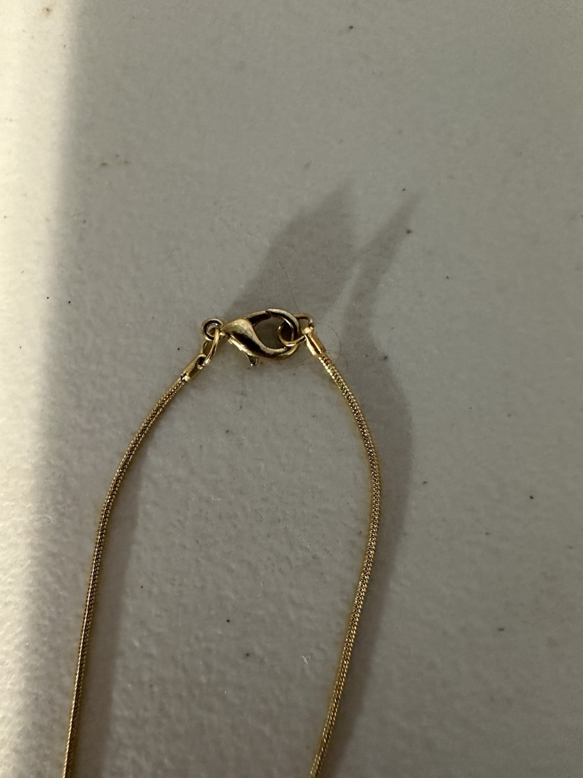 Pink And Gold Tear Drop Necklace 9 Inches Long