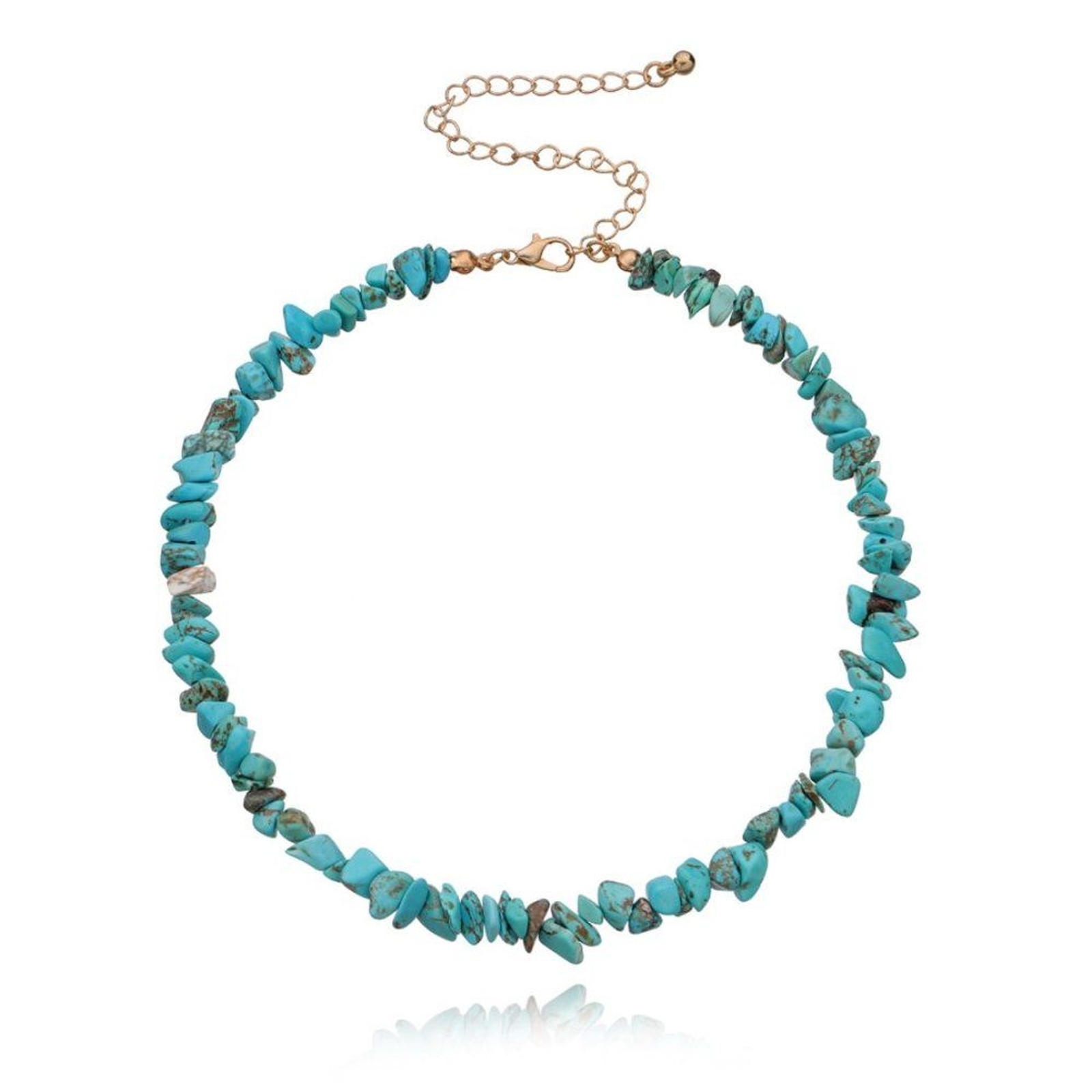 Western Southwestern Turquoise Beaded Boho Choker Necklace NEW