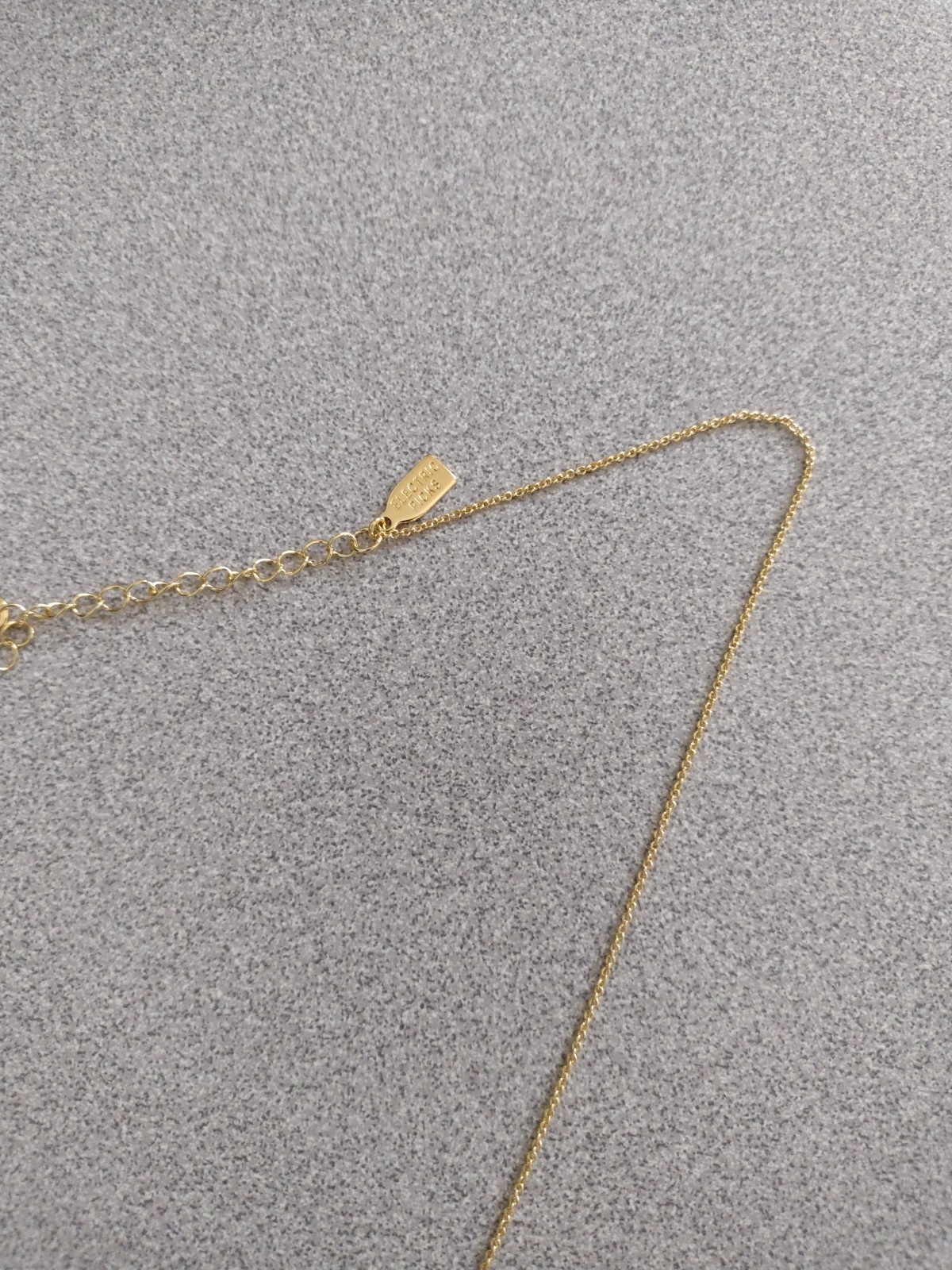 Electric Picks The One Necklace 14k Gold Plated 16″ with 6mm Crystal