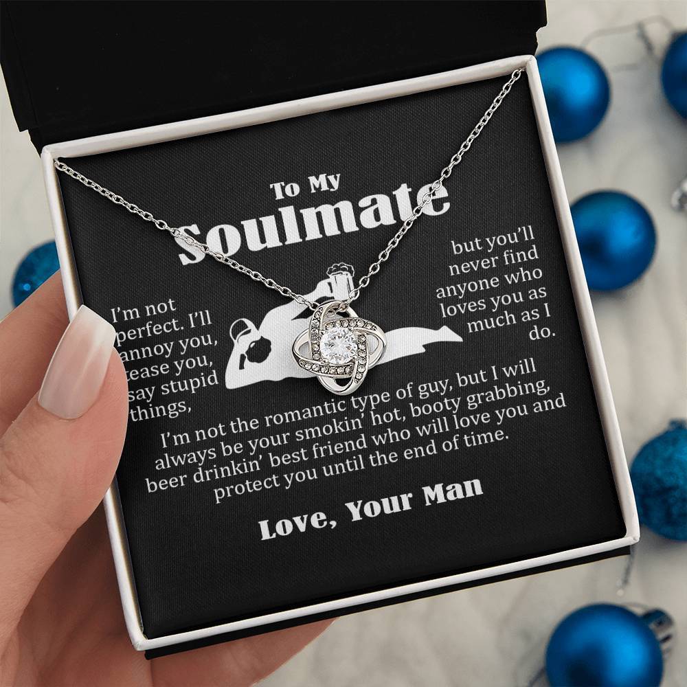 To My Soulmate Necklace For Women, Funny Gifts For Girlfriend Wife from Husband