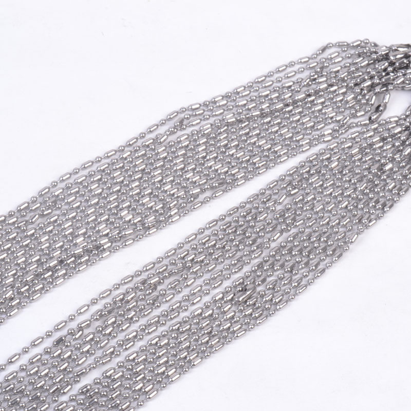 16″-40″100pcs/Lot Fashion DIY Chain Stainless Steel 2mm Link Chain Necklace