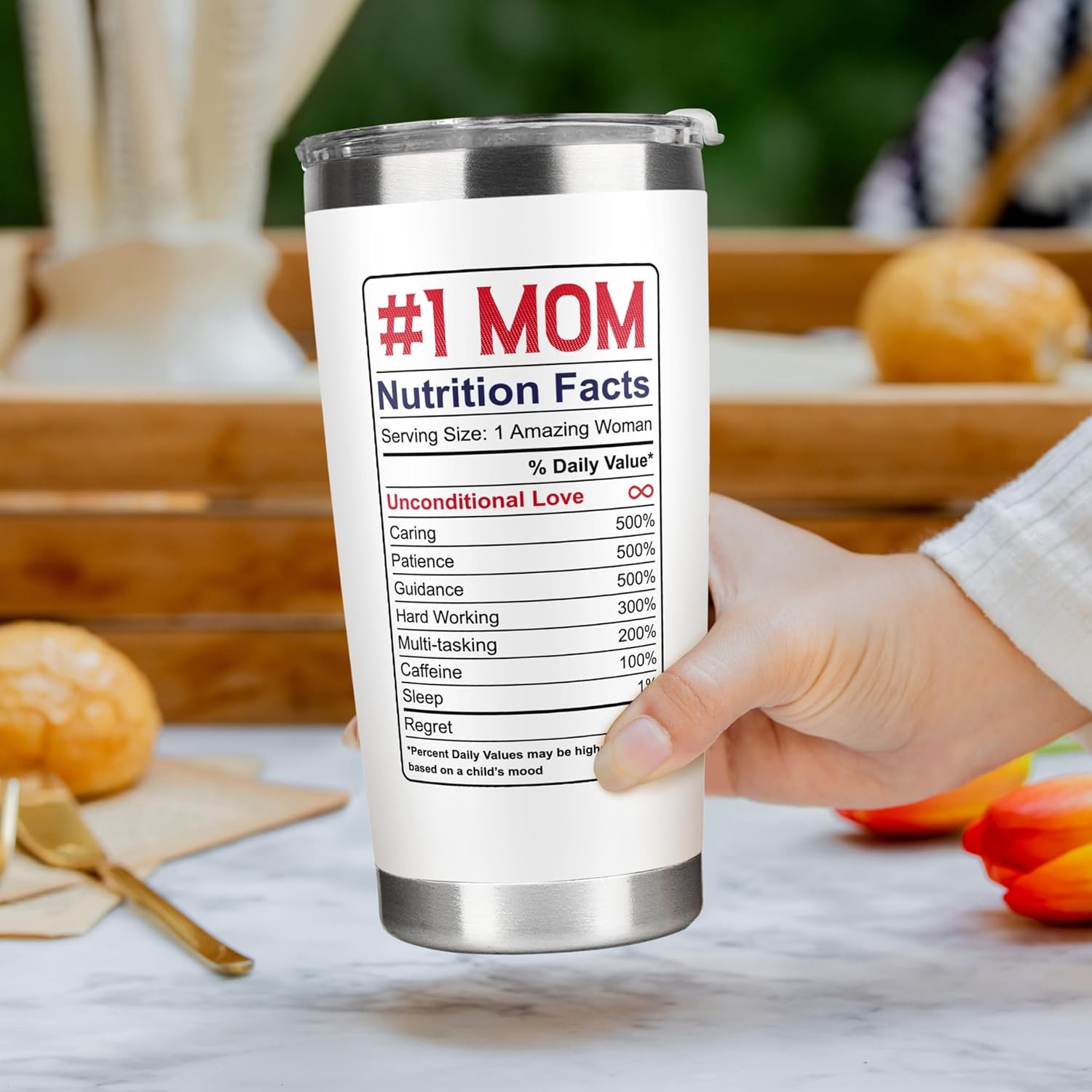 Mom Gift 20oz Stainless Steel Tumbler Birthday Christmas Valentines Day Cup Set