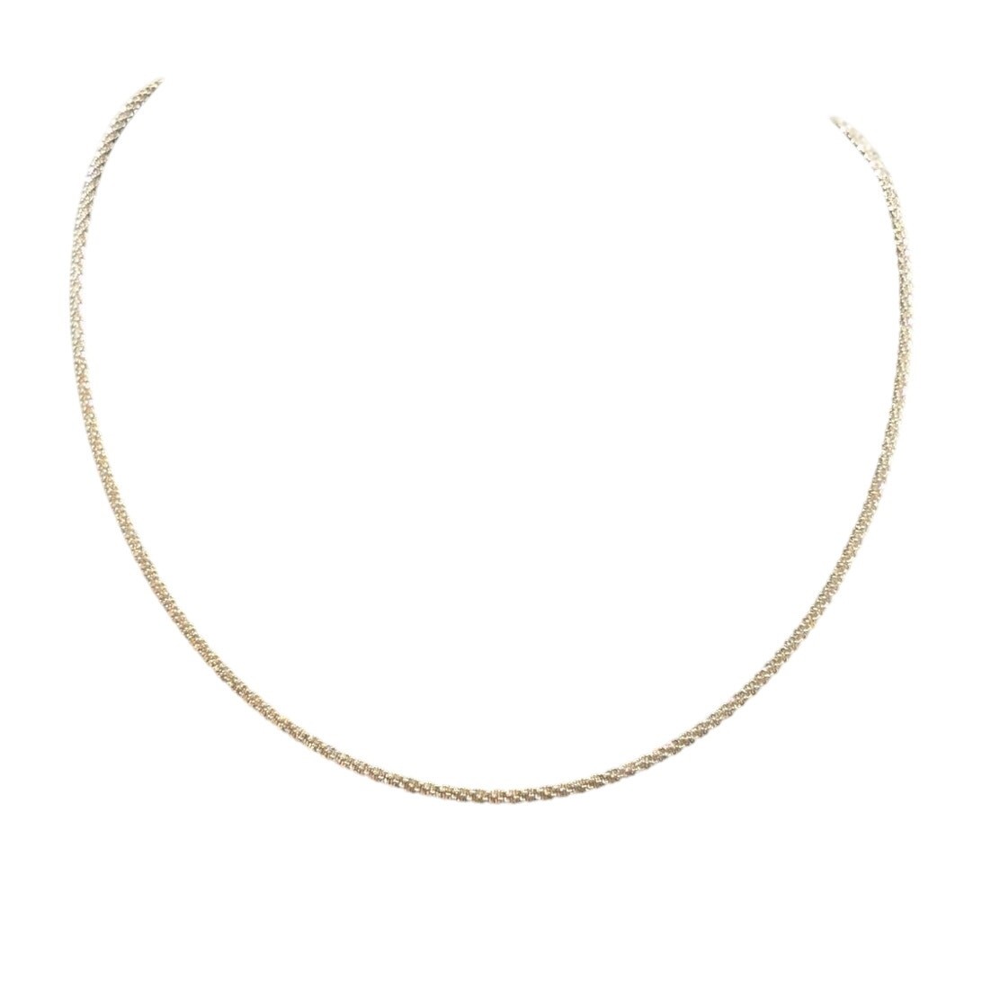925 Sterling Silver Sparkle Glitter Margarita 2.8mm Chain 19″ Necklace