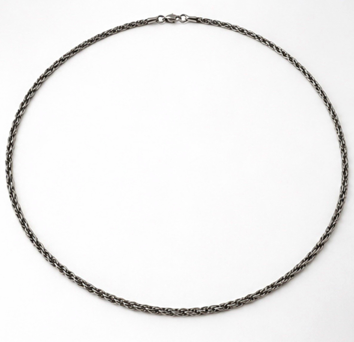 Stainless Steel Rope Chain Necklace – Classic Unisex Design