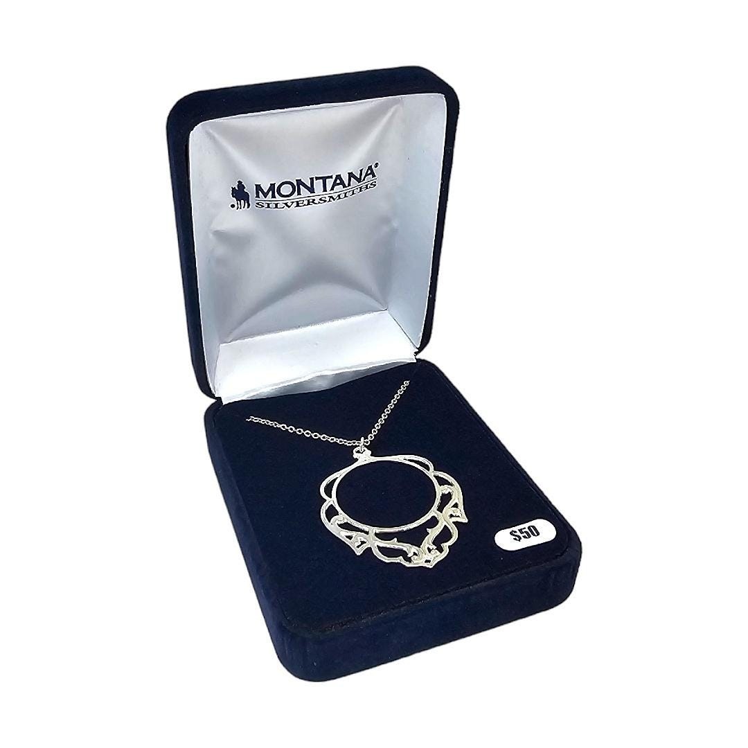 Montana Silversmiths Fine Silver Wide Open Spaces Necklace Retaill $50 ~ NEW