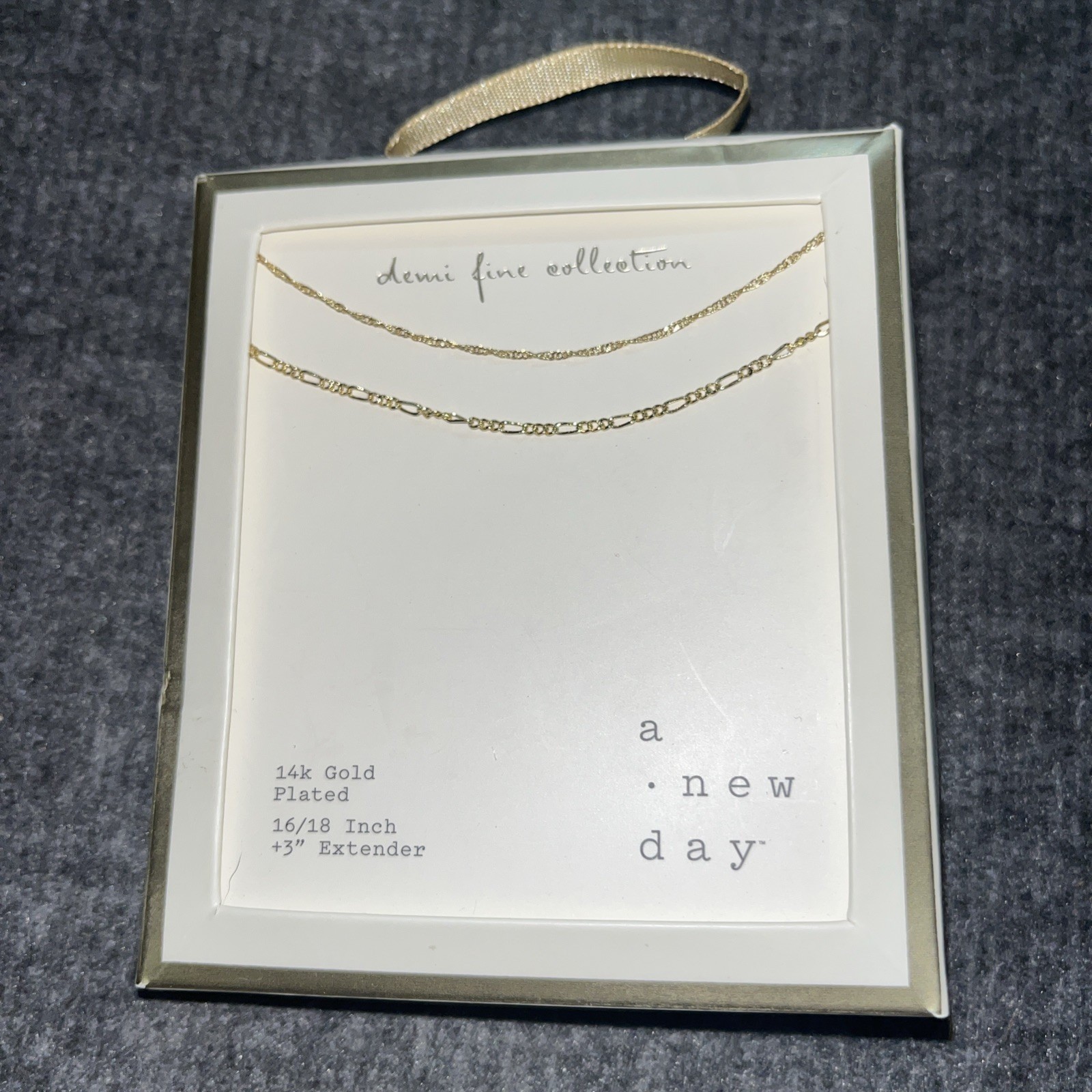 14K Gold Plated Flat Beaded and Link Chain Duo Necklace – A New Day Gold