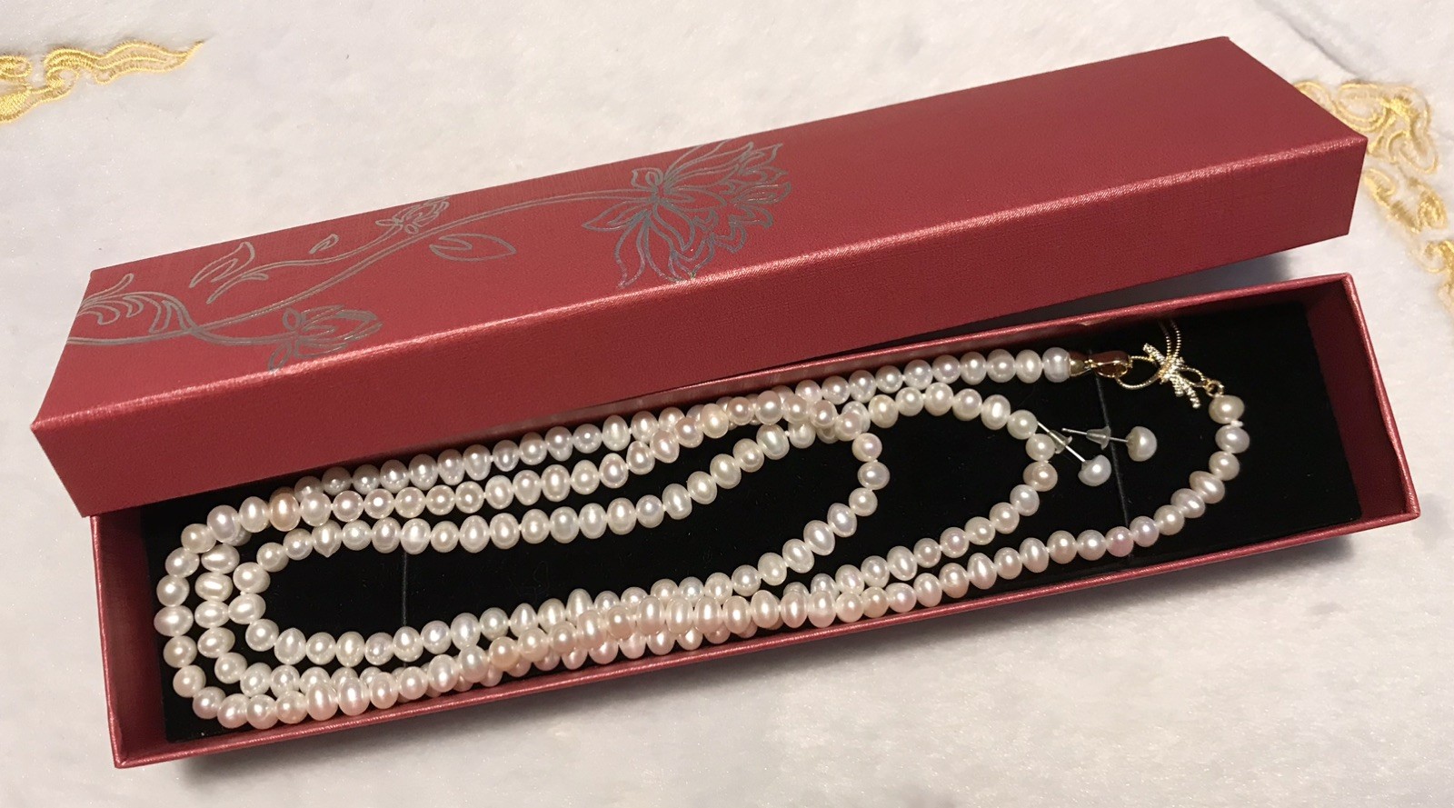 ✨ 6–7mm Freshwater Pearl Necklace & Stud Earrings Set ✨（P0141)