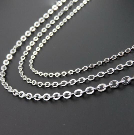 100pcs Lot Female stainless steel 16”-32” rolo chain necklaces 1.5/2/2.3/3mm